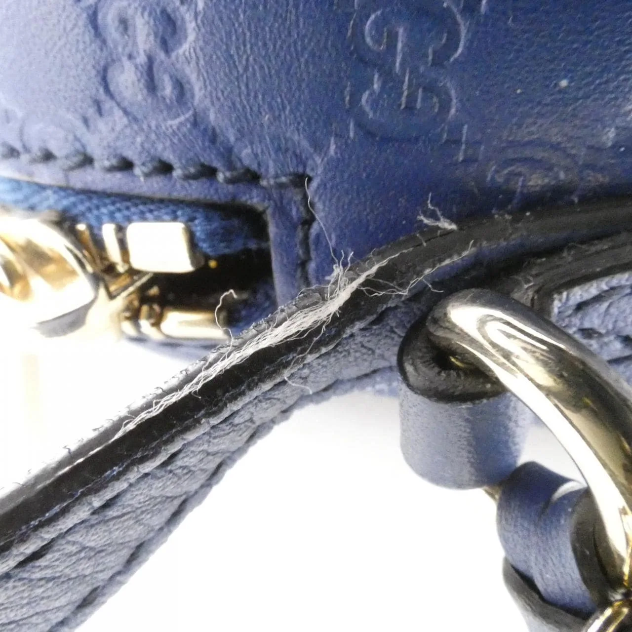 GUCCI GG Supreme 449413 BMJ1G Shoulder Leather 黑色 皮革 中古品A - 縮圖 4