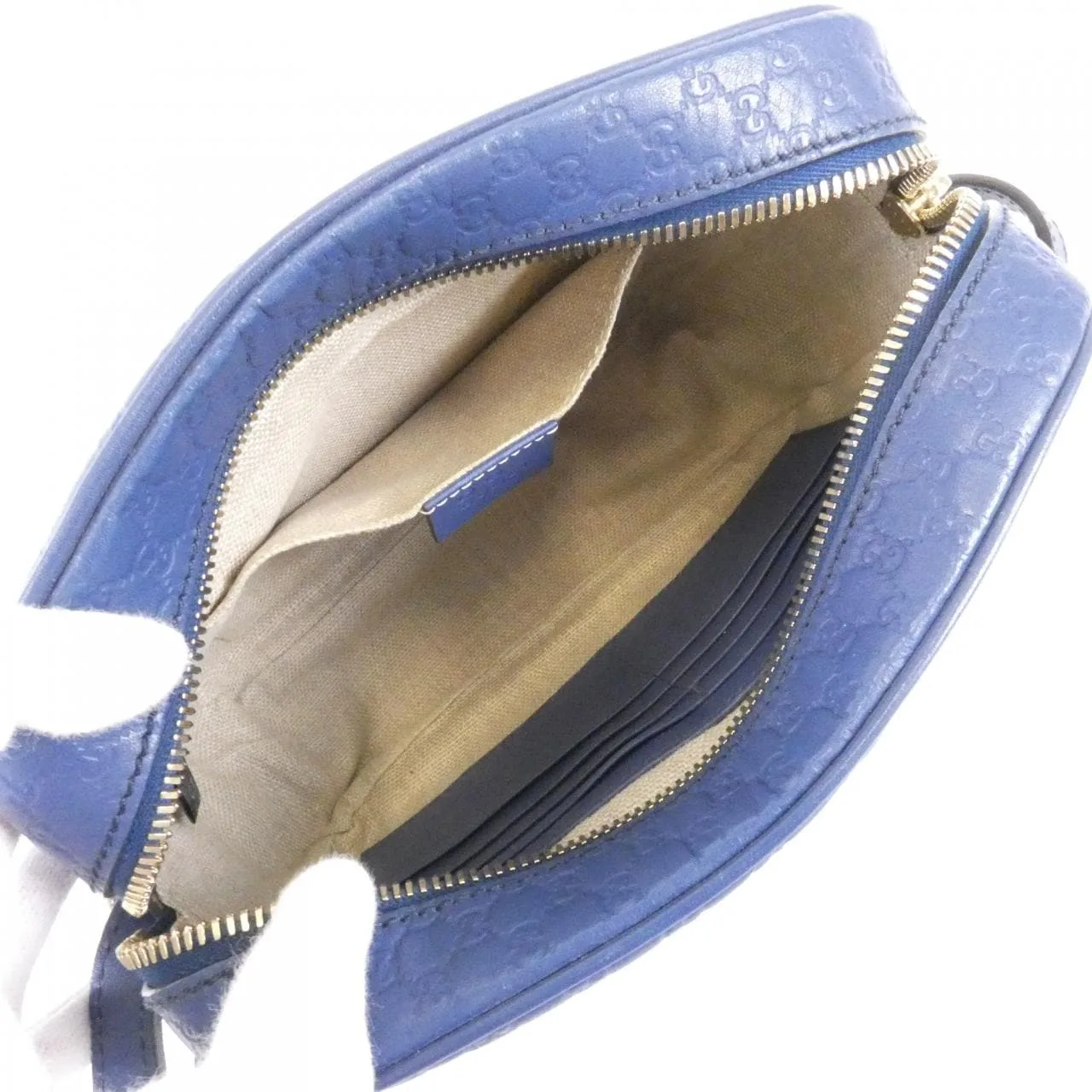 GUCCI GG Supreme 449413 BMJ1G Shoulder Leather 黑色 皮革 中古品A - 縮圖 7