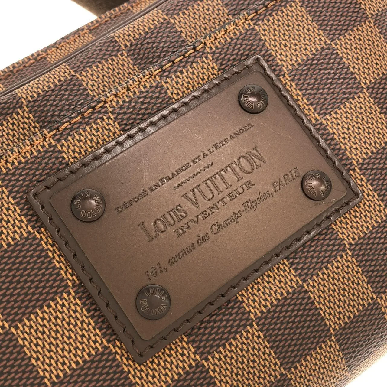 LOUIS VUITTON Bum Bag N41101 Shoulder Damier 黑色 Damier 中古品A - 縮圖 4