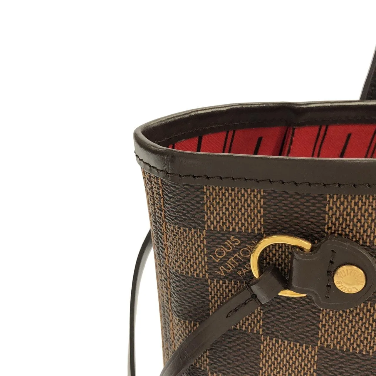 LOUIS VUITTON Neverfull N51109 Tote Damier 黑色 Damier 中古品A - 縮圖 3