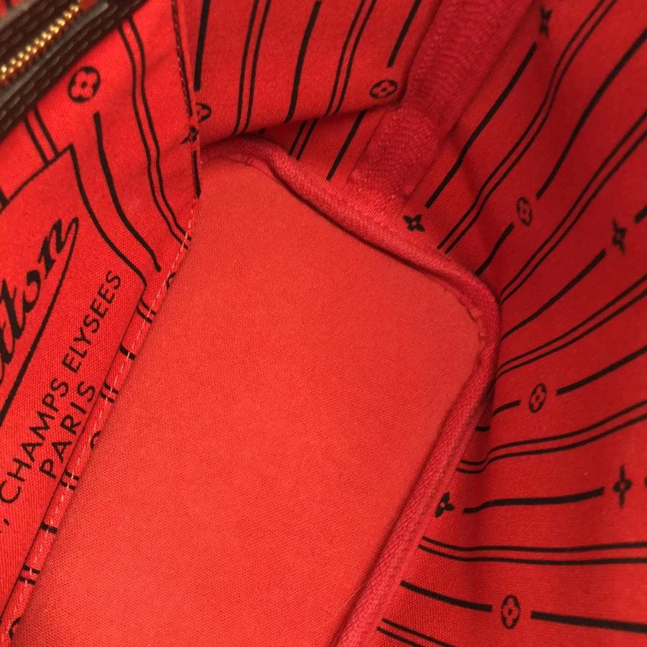 LOUIS VUITTON Neverfull N51109 Tote Damier 黑色 Damier 中古品A - 縮圖 7