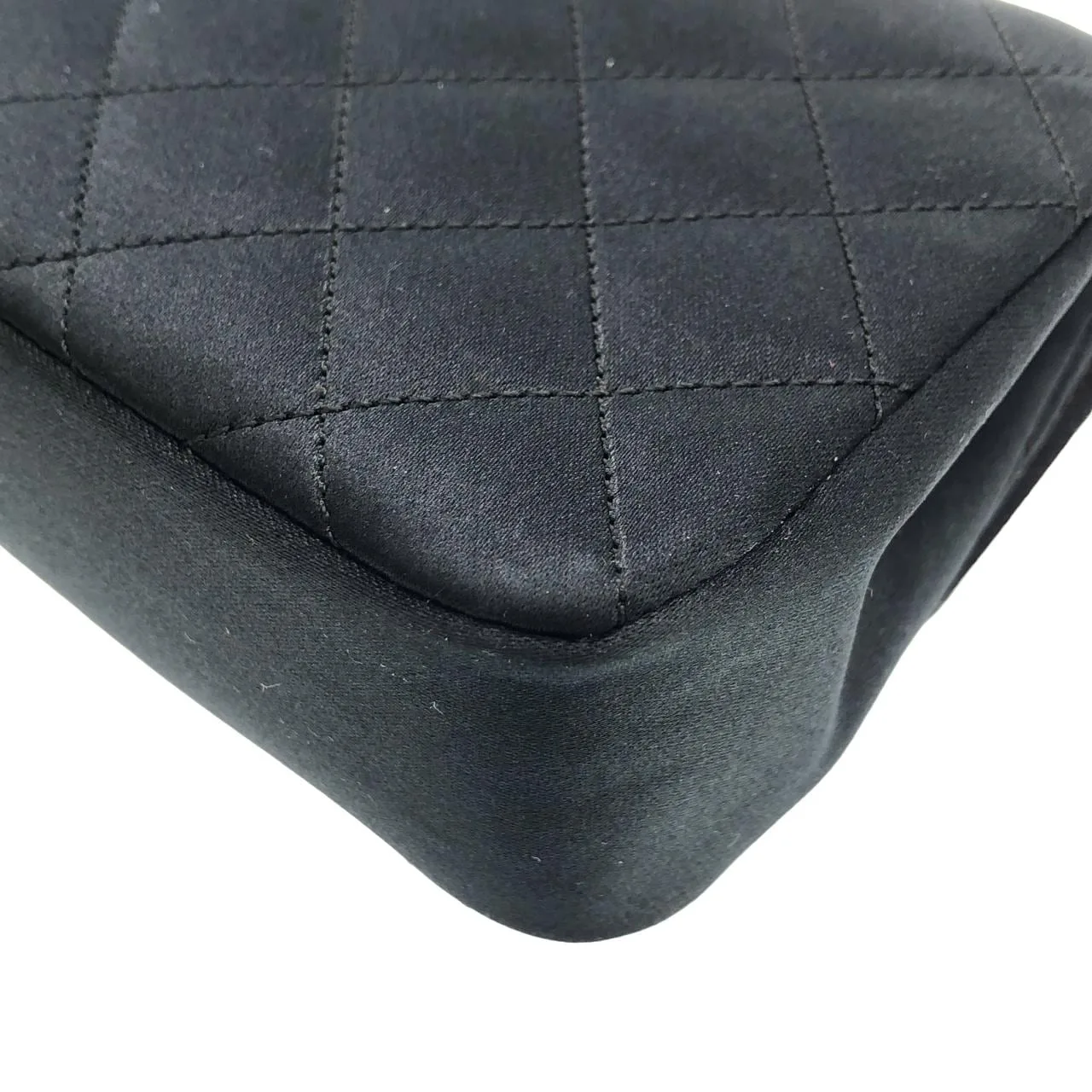 CHANEL Shoulder Satin 黑色 緞面 中古品A - 縮圖 3