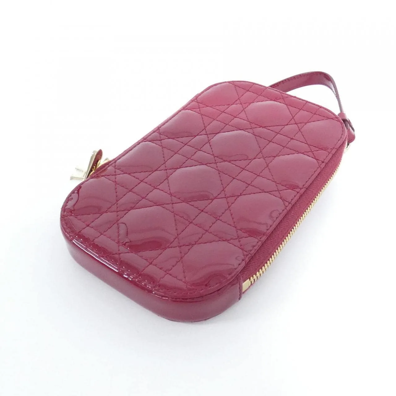 DIOR Lady Dior S0872OVRB Wallet Patent Leather Black Patent Leather Rank A - Thumbnail 3