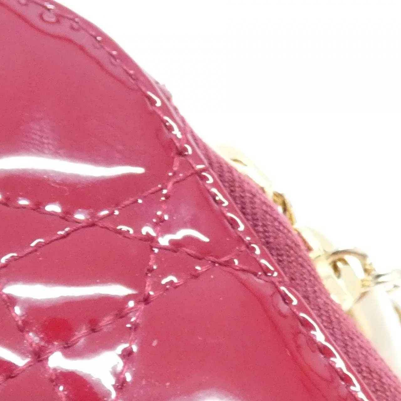 DIOR Lady Dior S0872OVRB Wallet Patent Leather Black Patent Leather Rank A - Thumbnail 4