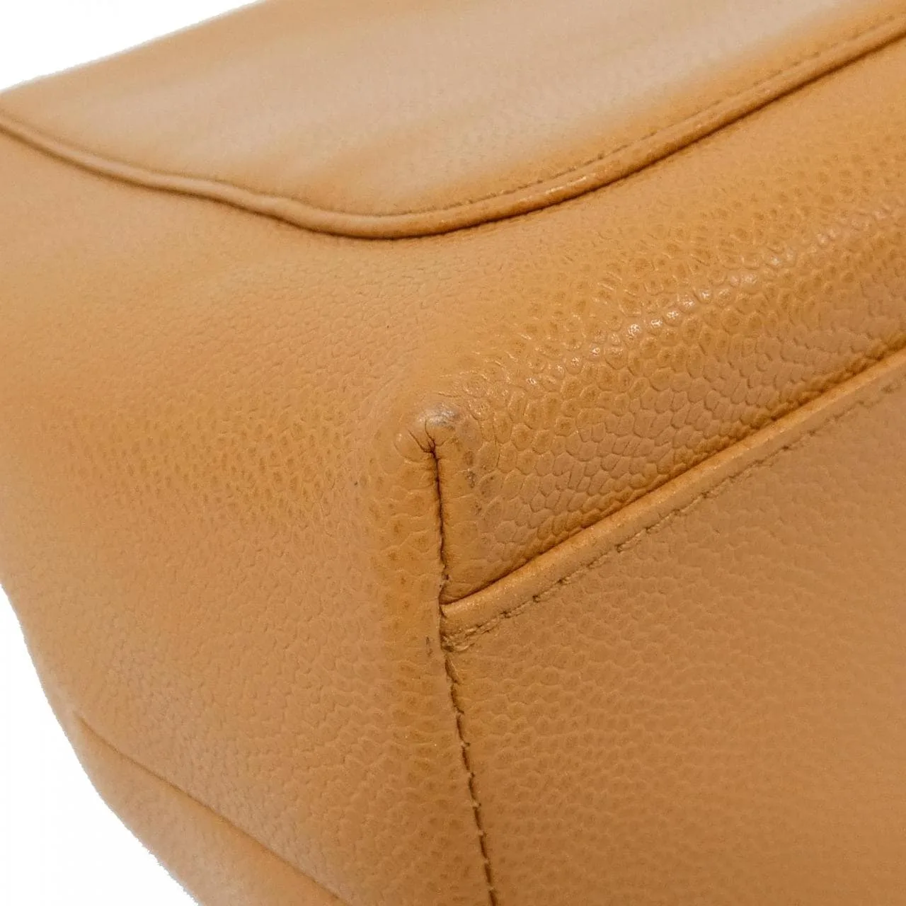 CHANEL Matelasse 12397 Handbag Grained Calfskin 棕色 荔枝紋牛皮 中古品A - 縮圖 3