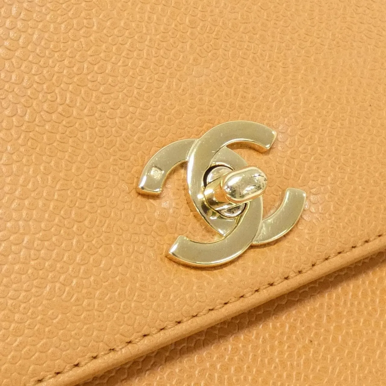 CHANEL Matelasse 12397 Handbag Grained Calfskin 棕色 荔枝紋牛皮 中古品A - 縮圖 5