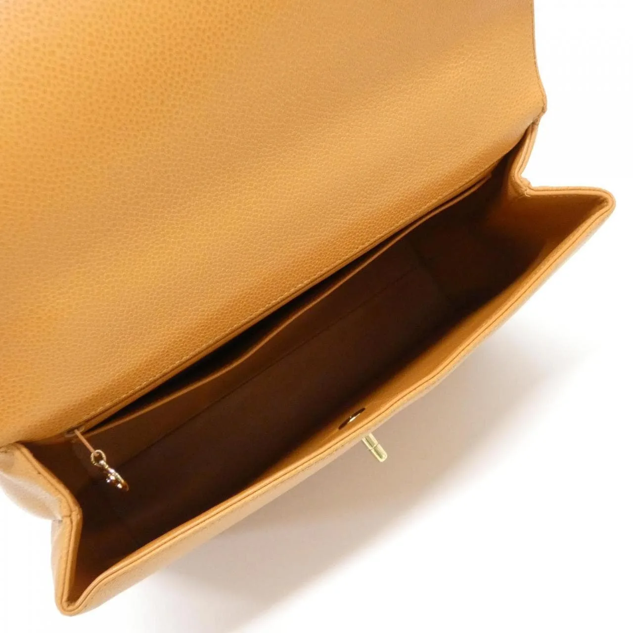 CHANEL Matelasse 12397 Handbag Grained Calfskin 棕色 荔枝紋牛皮 中古品A - 縮圖 8