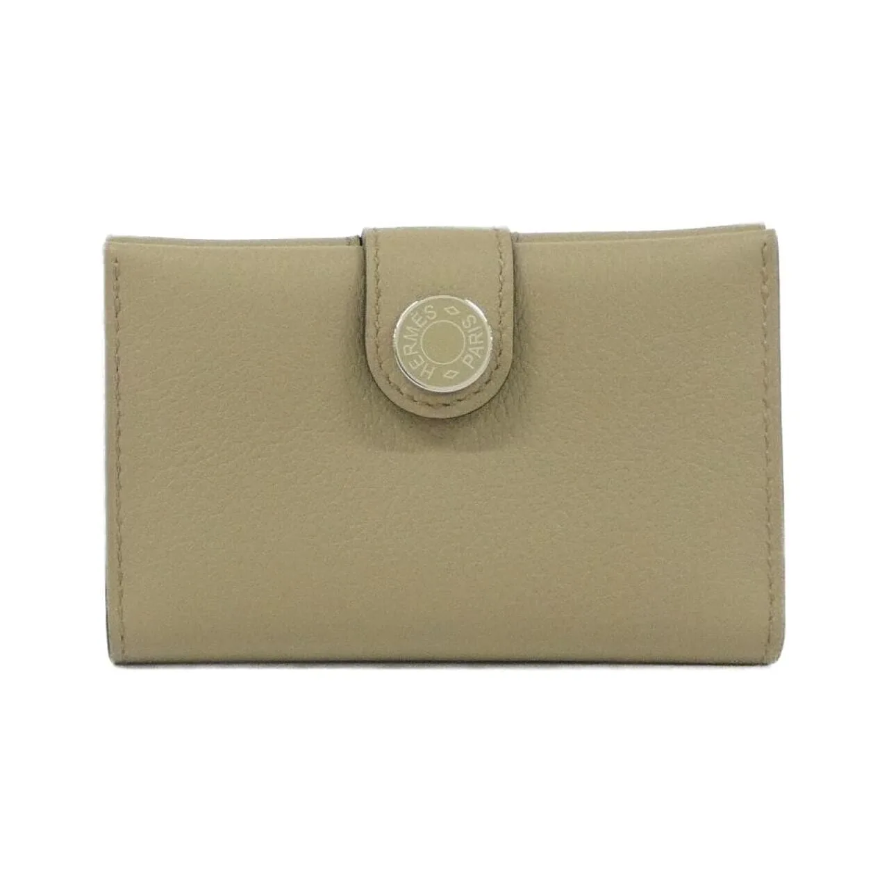 HERMES 084335CK Card Case Beige