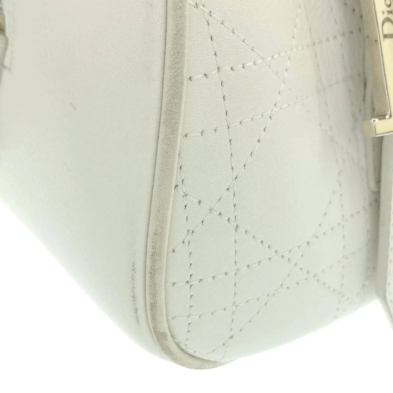 DIOR Handbag Leather 白色 皮革 中古品B - 縮圖 5