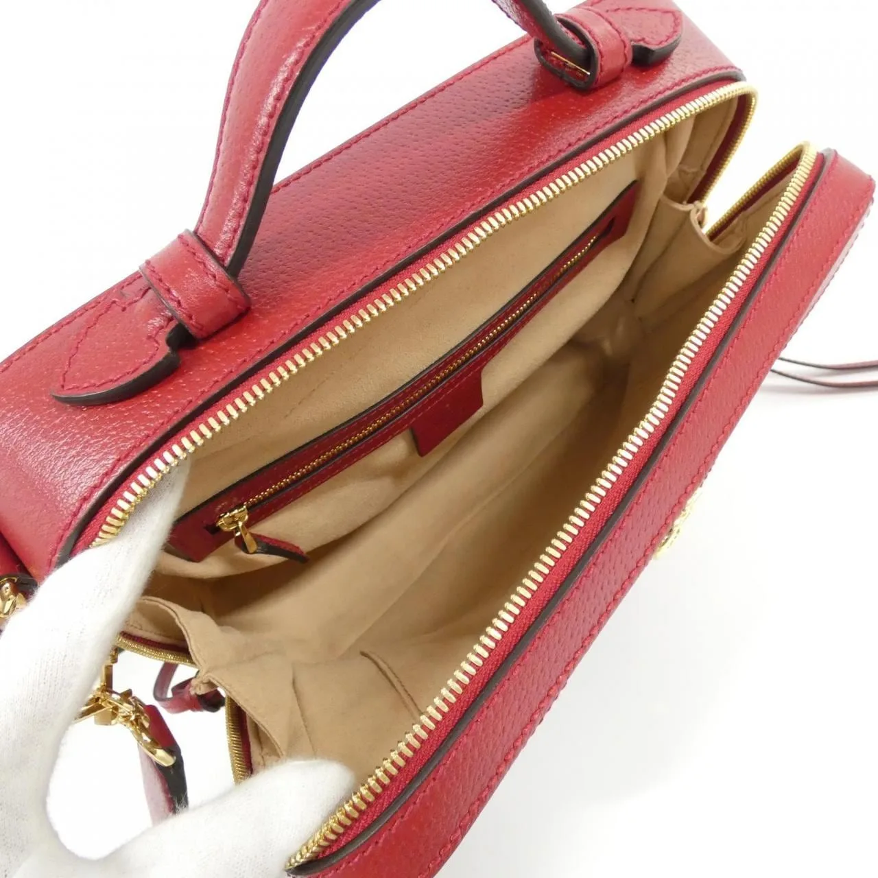 GUCCI 550622 HV8AC Handbag Canvas 黑色 帆布 中古品A - 縮圖 9