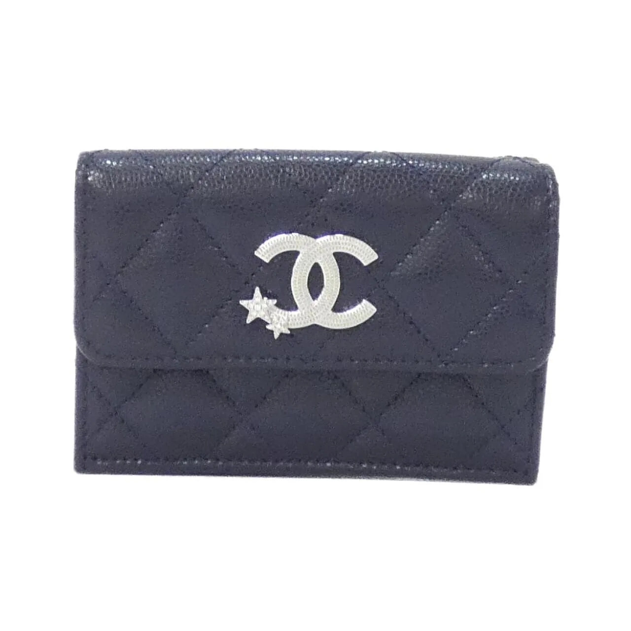 CHANEL Chanel 19 AP3725 Wallet Grained Calfskin Navy