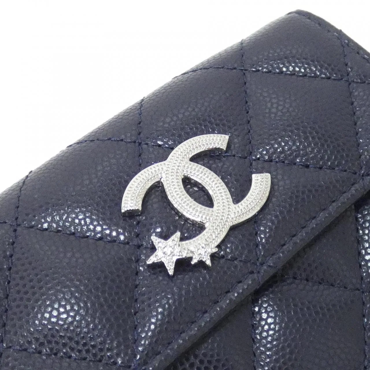 CHANEL Chanel 19 AP3725 Wallet Grained Calfskin 深藍色 荔枝紋牛皮 中古品A - 縮圖 3