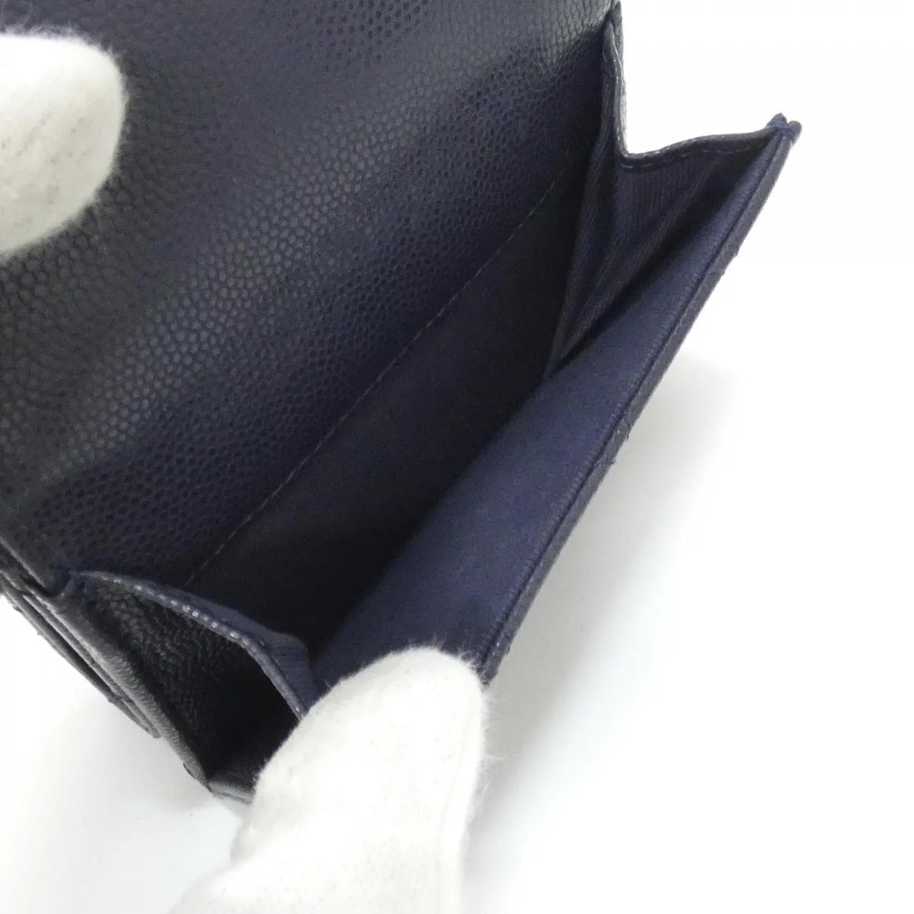 CHANEL Chanel 19 AP3725 Wallet Grained Calfskin 深藍色 荔枝紋牛皮 中古品A - 縮圖 7