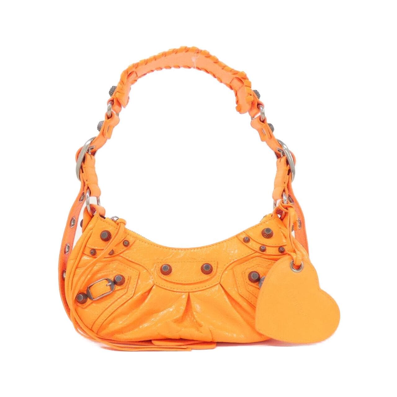 BALENCIAGA Le Cagole 671309 1VGUY Shoulder Bag Lambskin Black