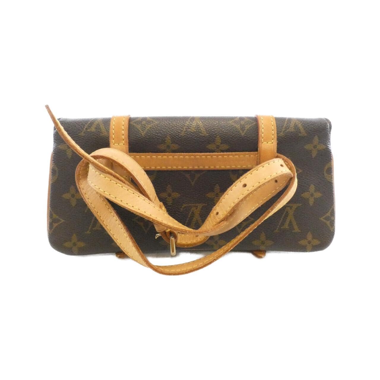 LOUIS VUITTON Pochette M51159 Belt Monogram 黑色 Monogram 中古品B - 縮圖 2