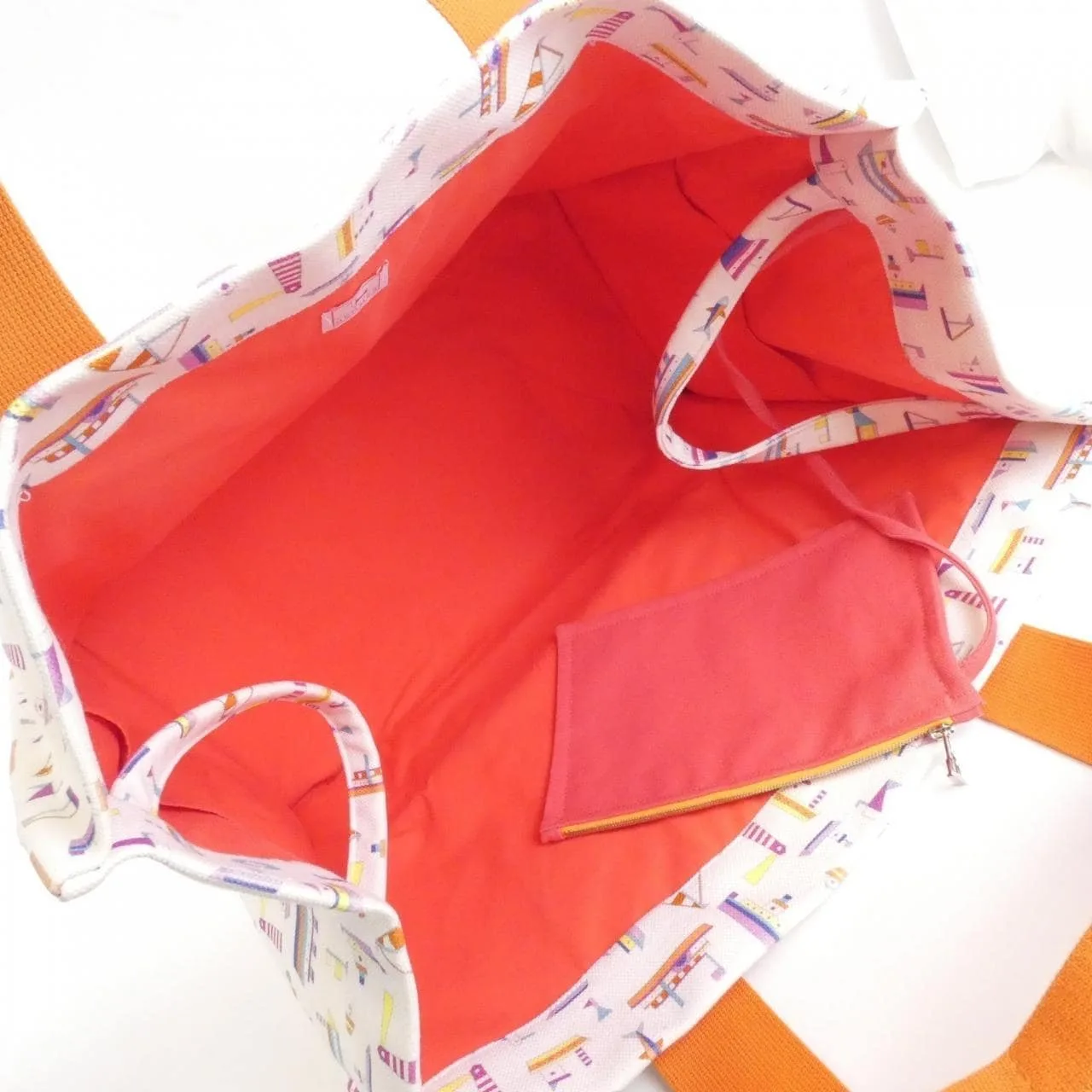 HERMES 103214M Handbag Canvas 黑色 帆布 中古品B - 縮圖 9