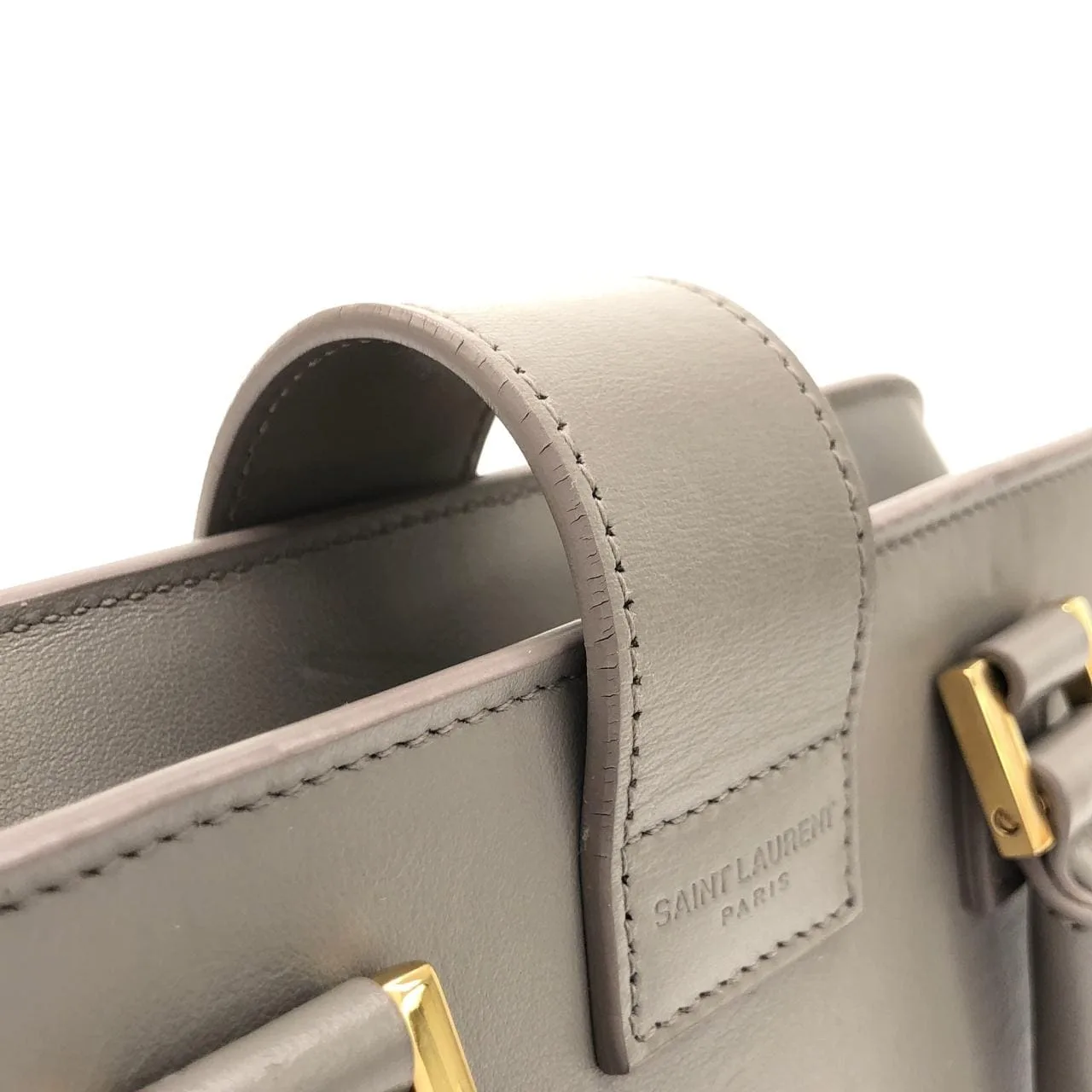 SAINT LAURENT Cabas 472466 DV70O Handbag Monogram 黑色 Monogram 中古品A - 縮圖 4