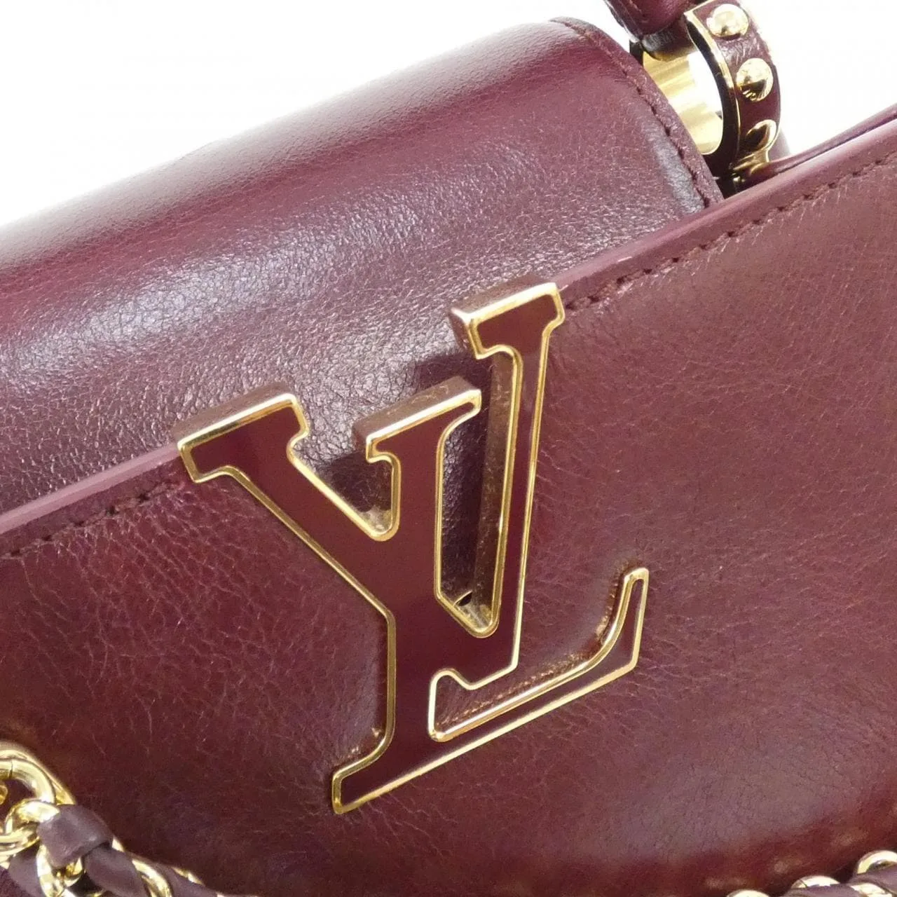 LOUIS VUITTON Capucines M25473 Handbag 紅色 中古品A - 縮圖 5