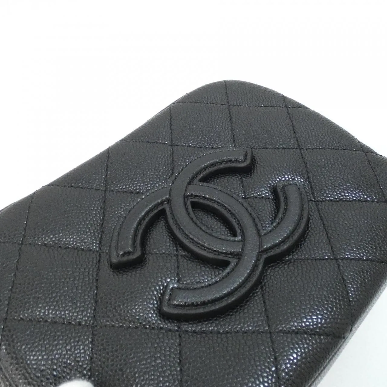 CHANEL Shoulder Grained Calfskin 黑色 荔枝紋牛皮 中古品A - 縮圖 4