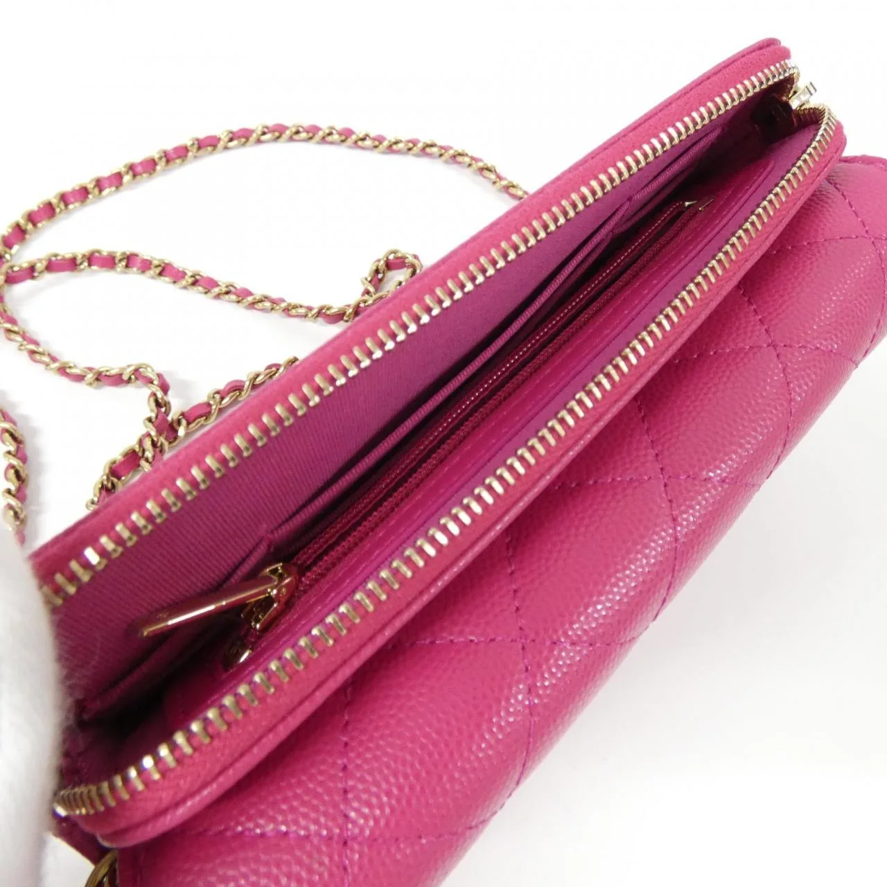 CHANEL Timeless Classic AP2096 Wallet Grained Calfskin 黑色 荔枝紋牛皮 中古品A - 縮圖 6