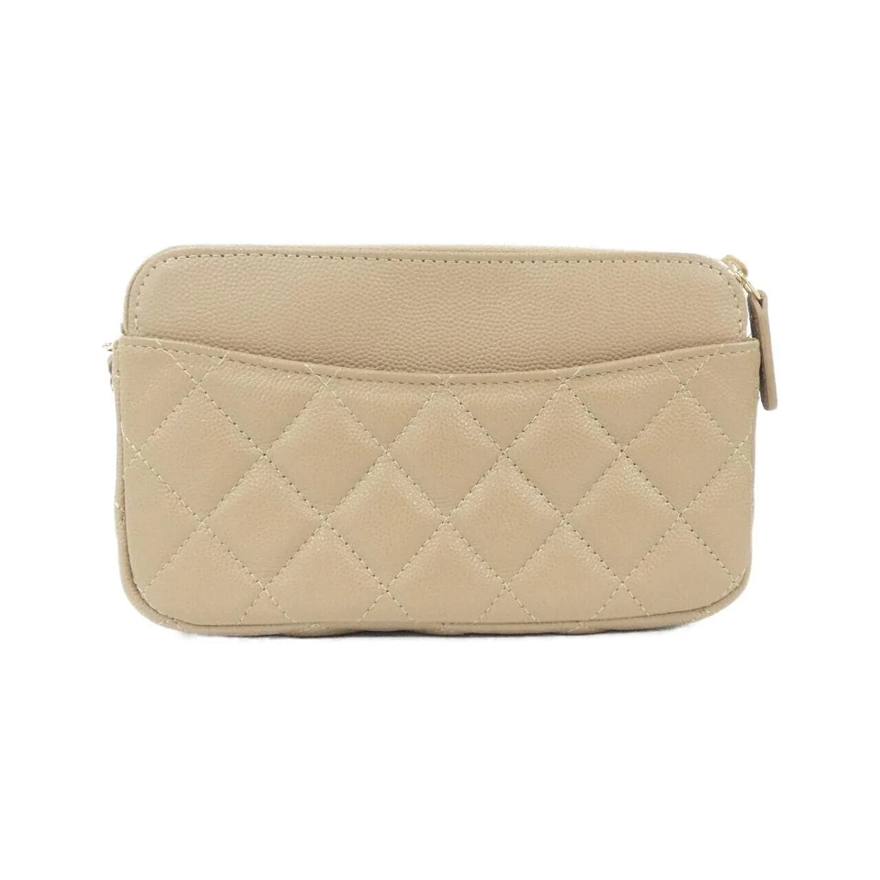 CHANEL Timeless Classic AP2096 Wallet Grained Calfskin 米色 荔枝紋牛皮 中古品A - 縮圖 2