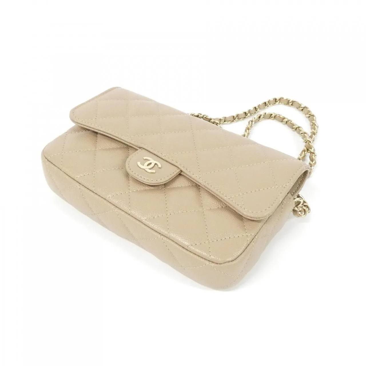 CHANEL Timeless Classic AP2096 Wallet Grained Calfskin 米色 荔枝紋牛皮 中古品A - 縮圖 3