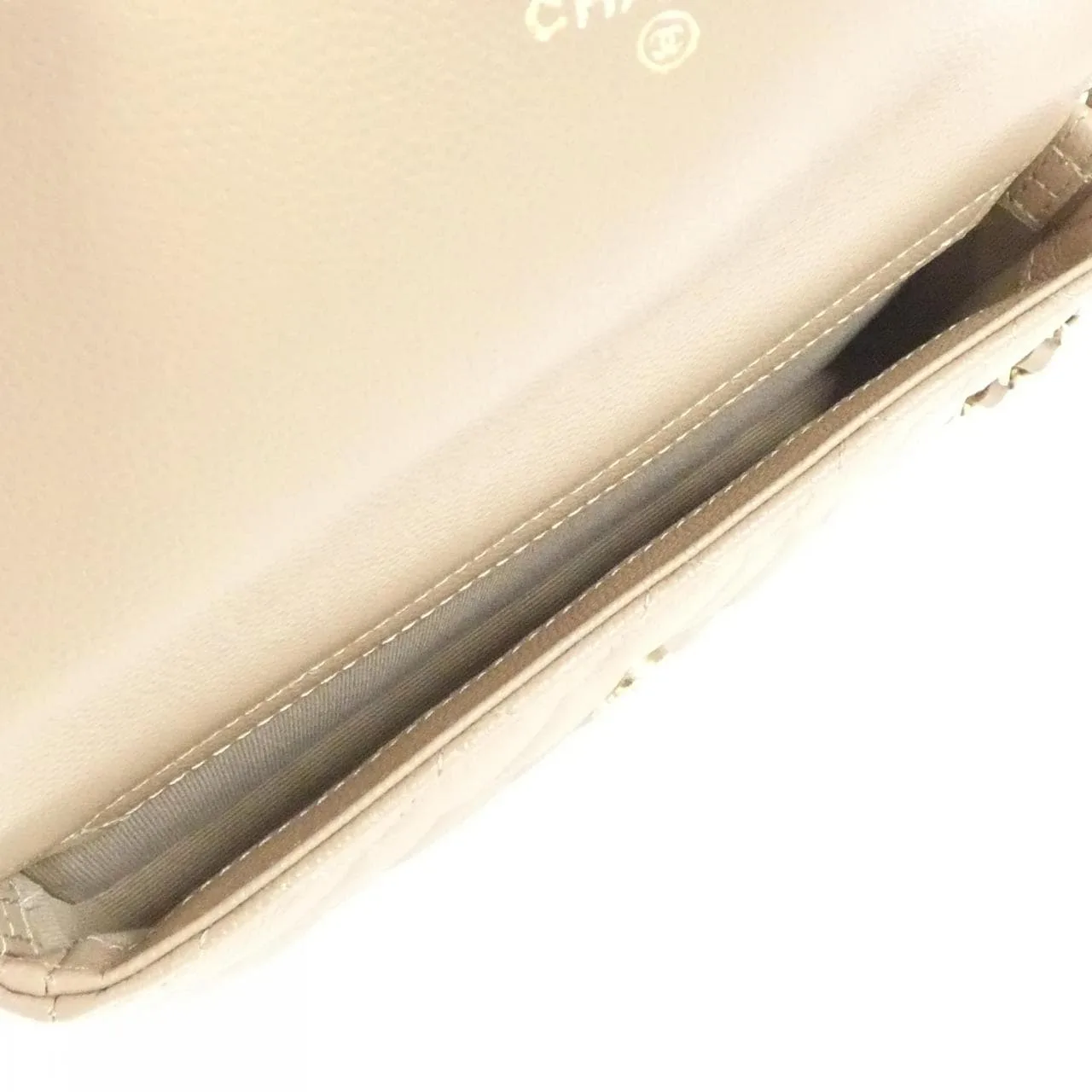 CHANEL Timeless Classic AP2096 Wallet Grained Calfskin 米色 荔枝紋牛皮 中古品A - 縮圖 5