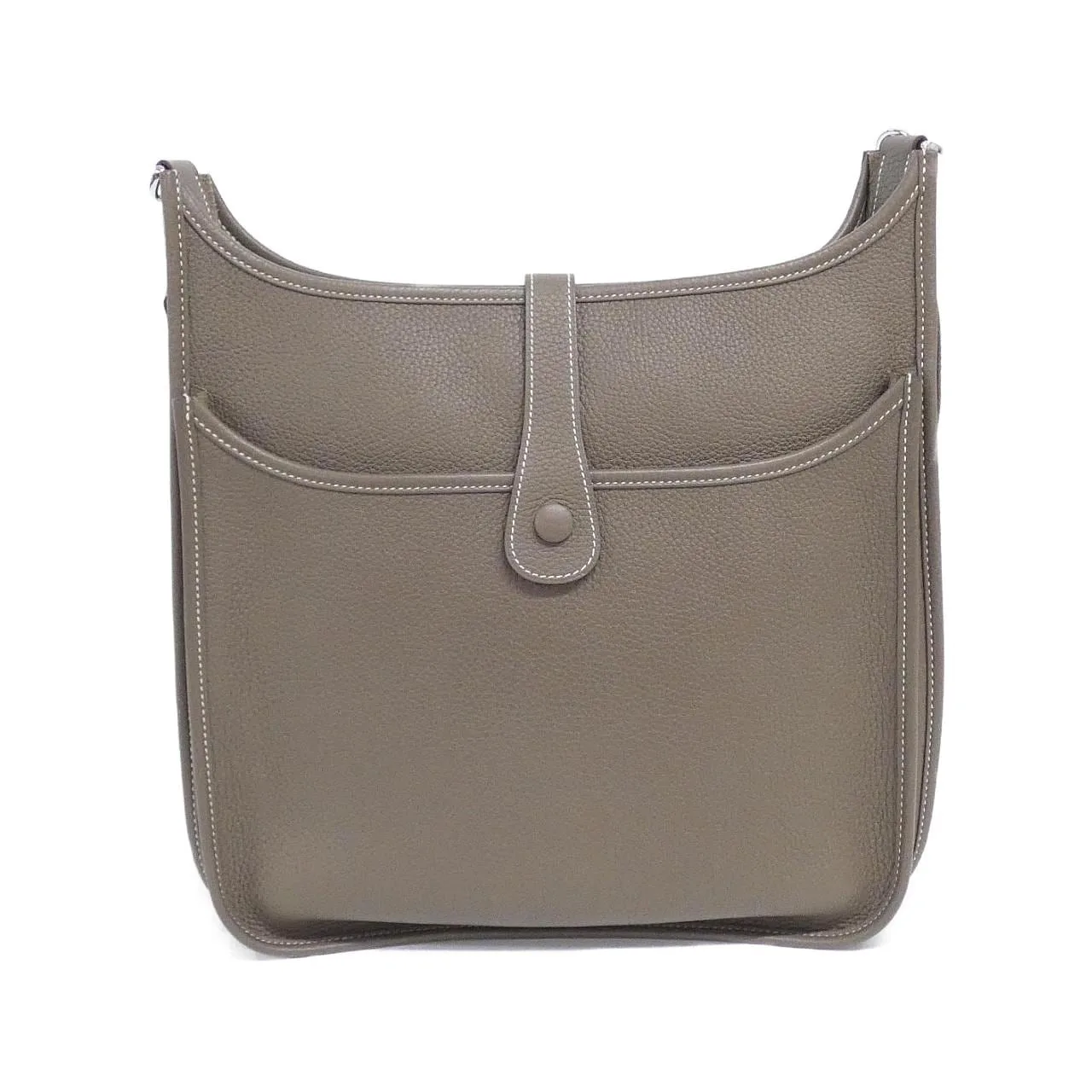 HERMES Evelyne 056275CK Shoulder Clemence Etoupe Clemence 皮 中古品A - 縮圖 2