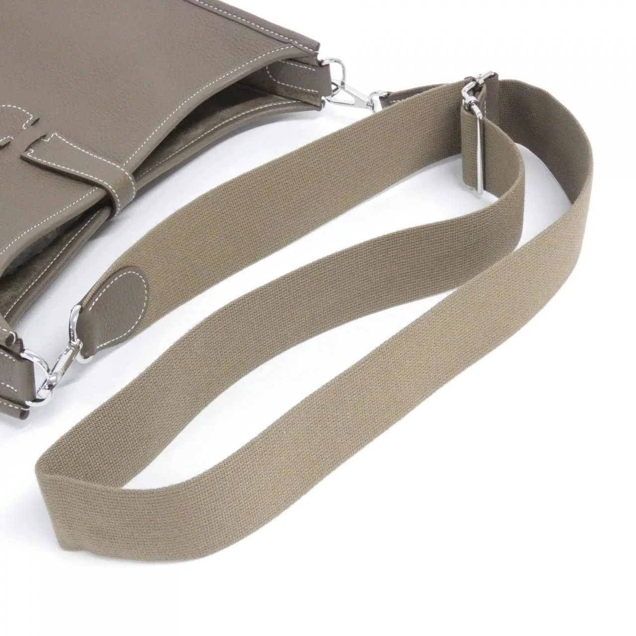 HERMES Evelyne 056275CK Shoulder Clemence Etoupe Clemence 皮 中古品A - 縮圖 5