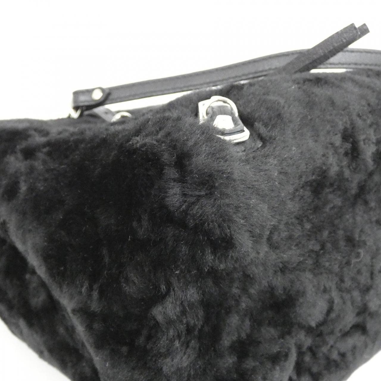 BALENCIAGA 387477 CNTIN Bag Leather 黑色 皮革 中古品A - 縮圖 3