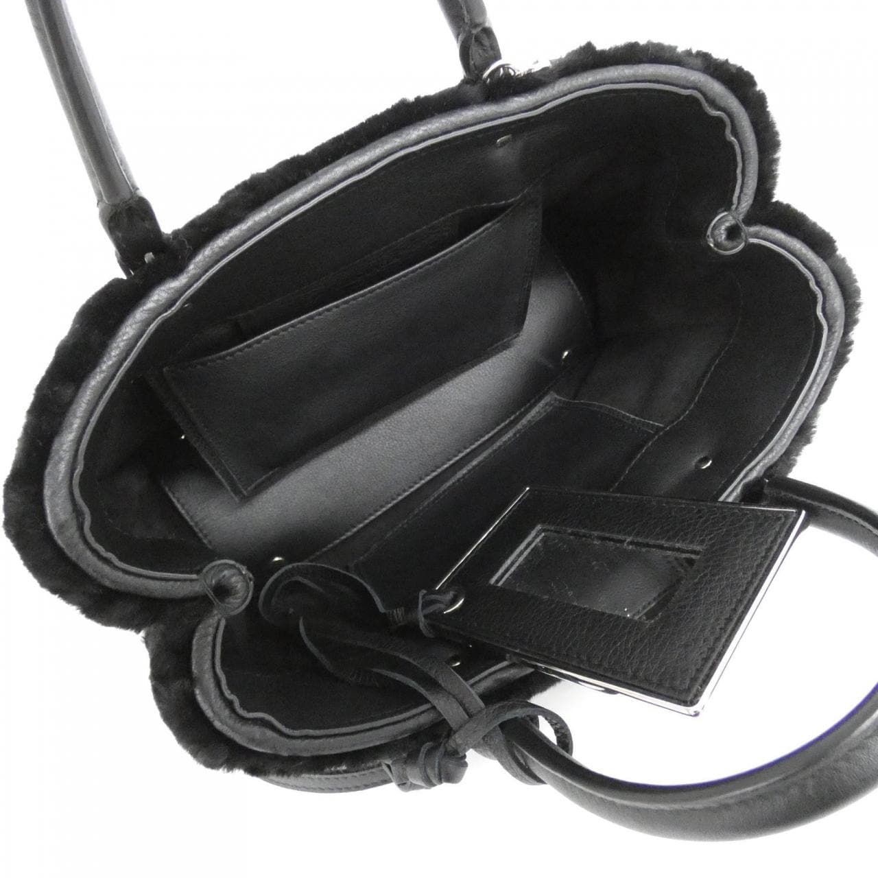 BALENCIAGA 387477 CNTIN Bag Leather 黑色 皮革 中古品A - 縮圖 7