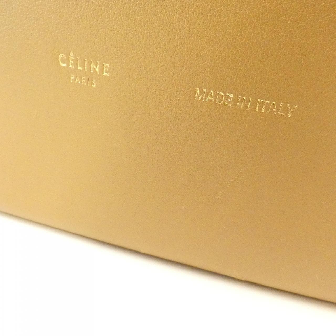 CELINE Shoulder Bag Leather 米色 皮革 中古品B - 縮圖 4