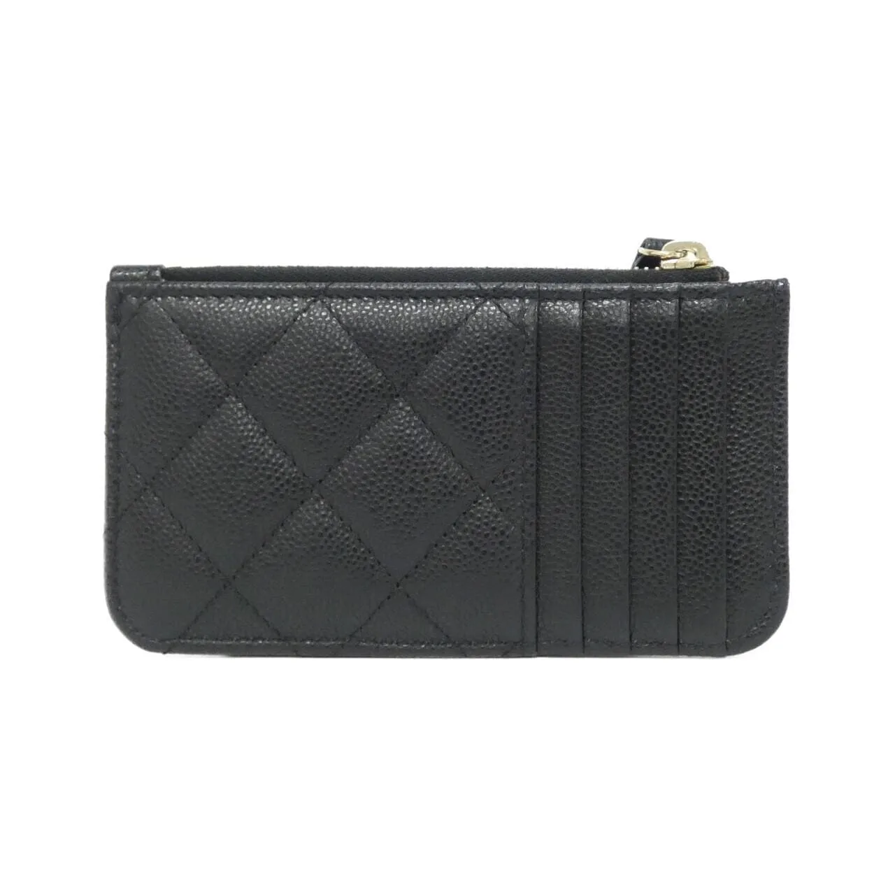CHANEL Timeless Classic AP2570 Card Case Grained Calfskin Black Grained Calfskin Rank A - Thumbnail 2