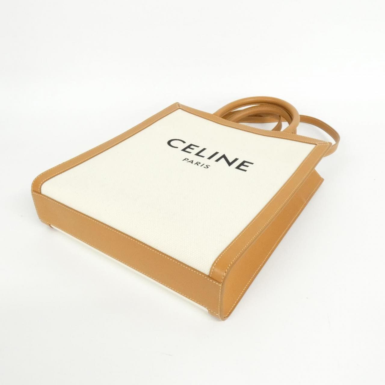 CELINE Cabas 192082BNZ Bag Canvas 黑色 帆布 中古品A - 縮圖 3