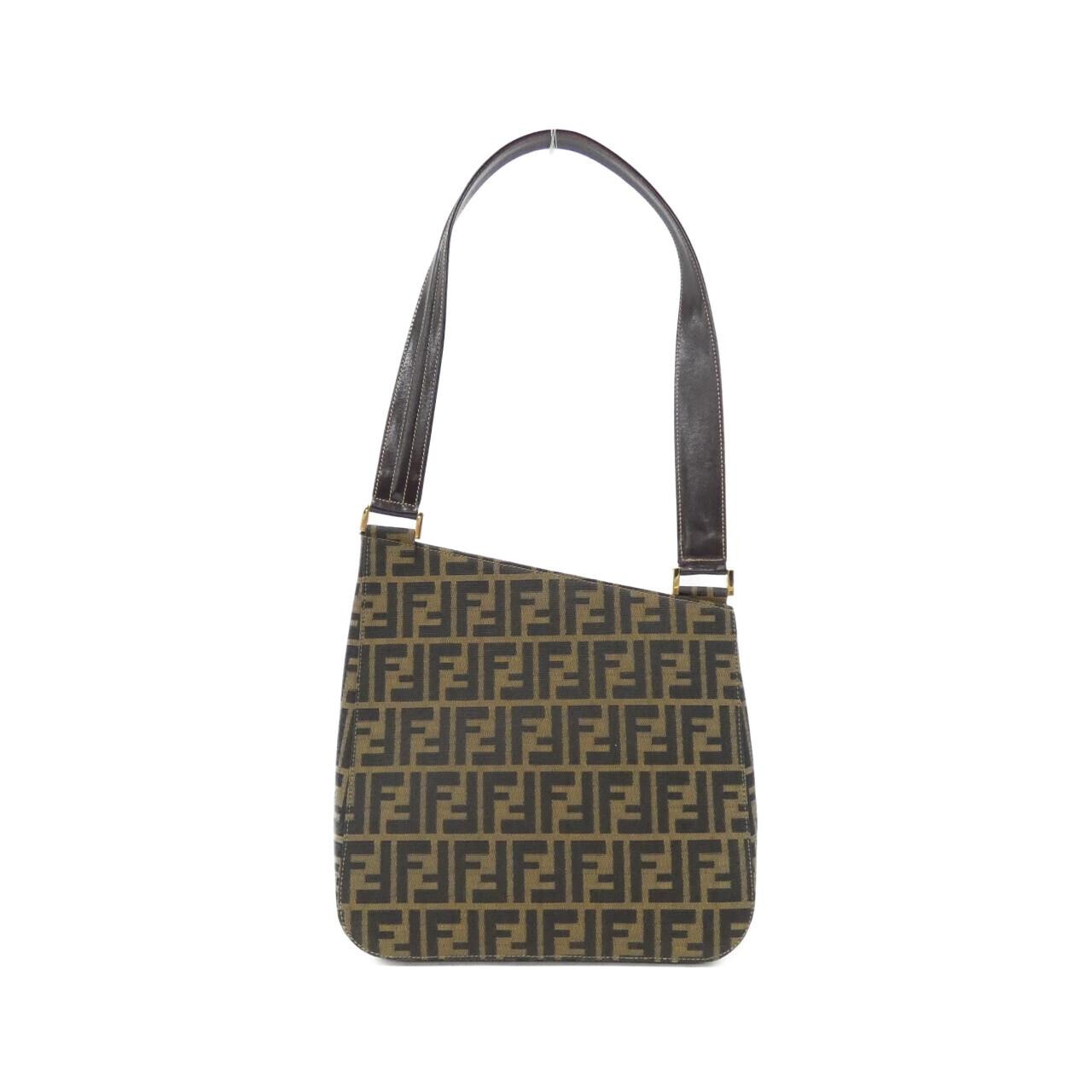 FENDI 15222 Shoulder Bag Canvas Black