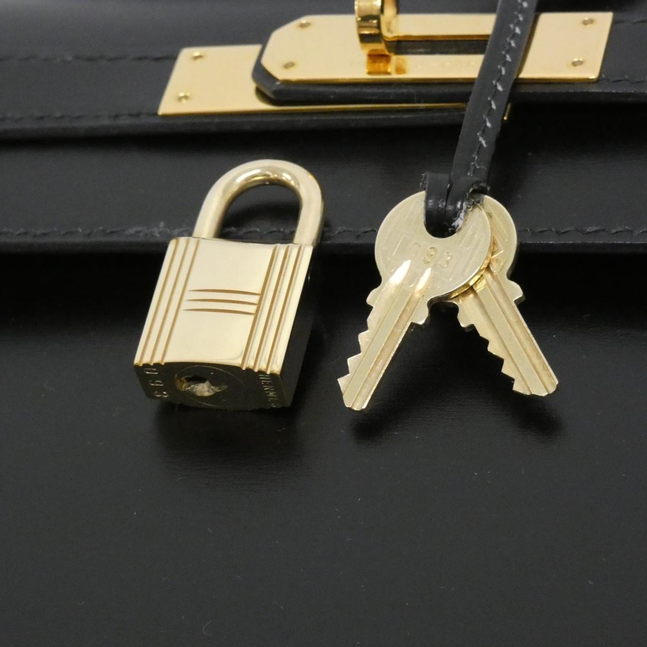 HERMES HERMÈS Kelly 001858CC Bag Box Calf Black Box Calf Leather - Thumbnail 6