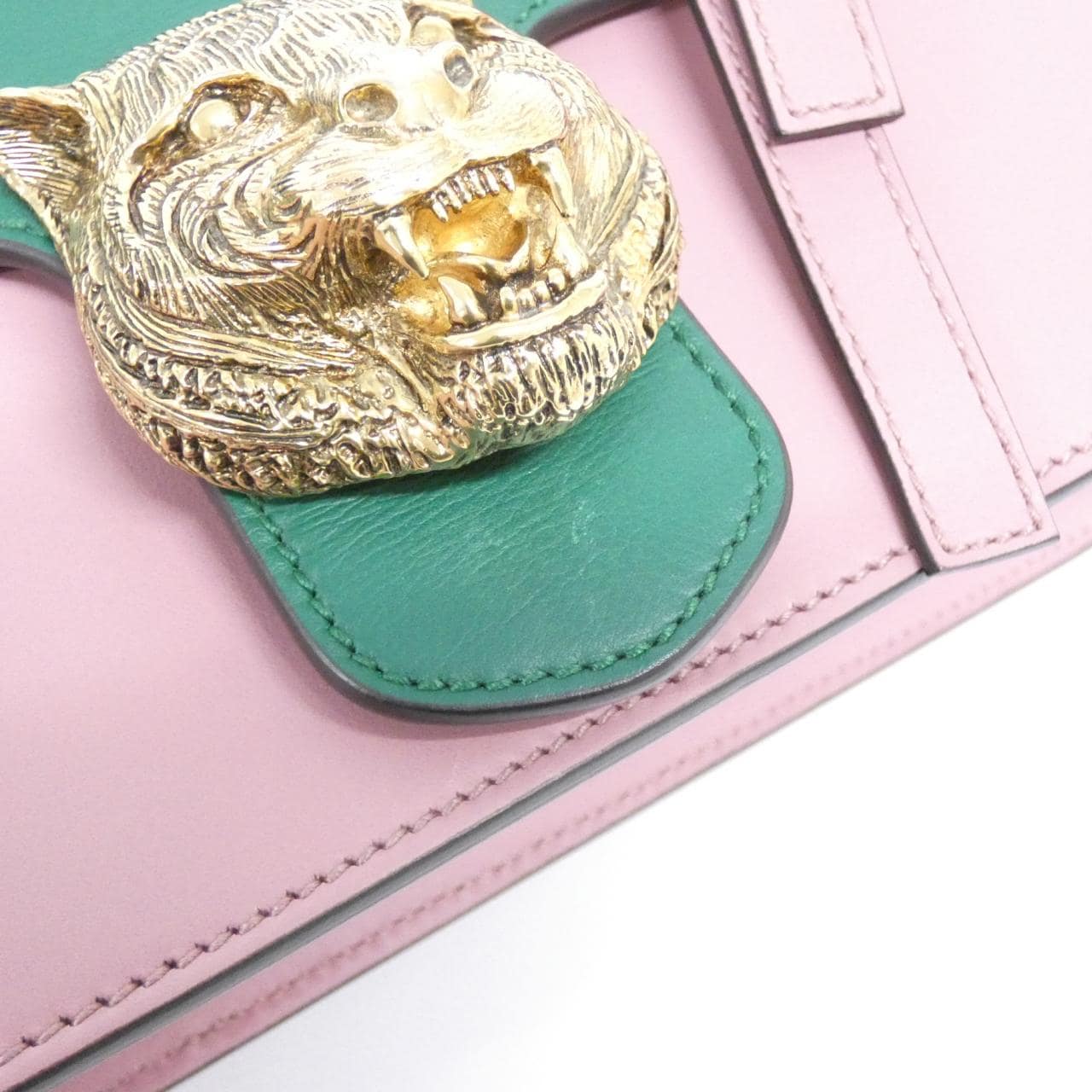 GUCCI 412007 Shoulder Bag Leather Green Leather - Thumbnail 4