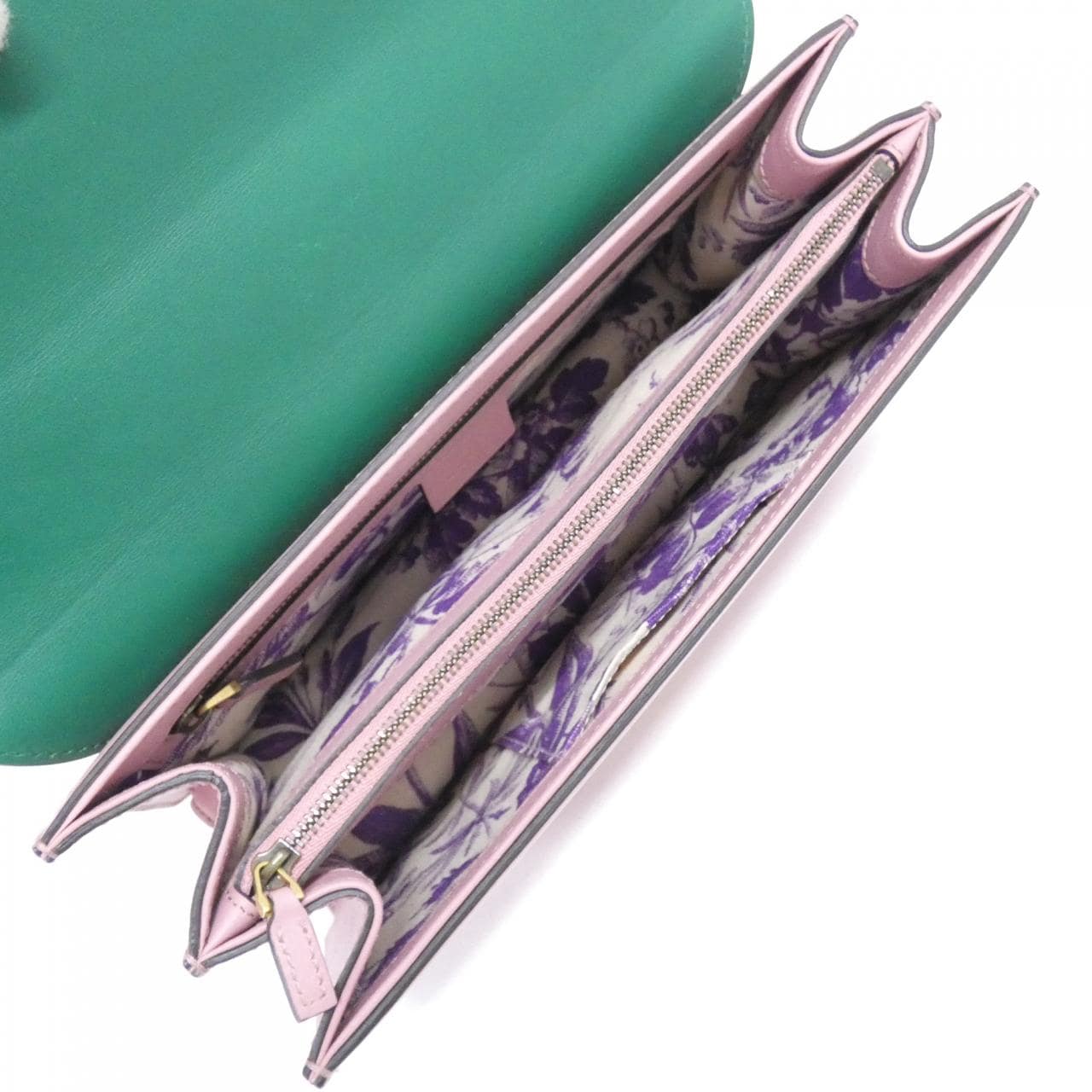 GUCCI 412007 Shoulder Bag Leather Green Leather - Thumbnail 8