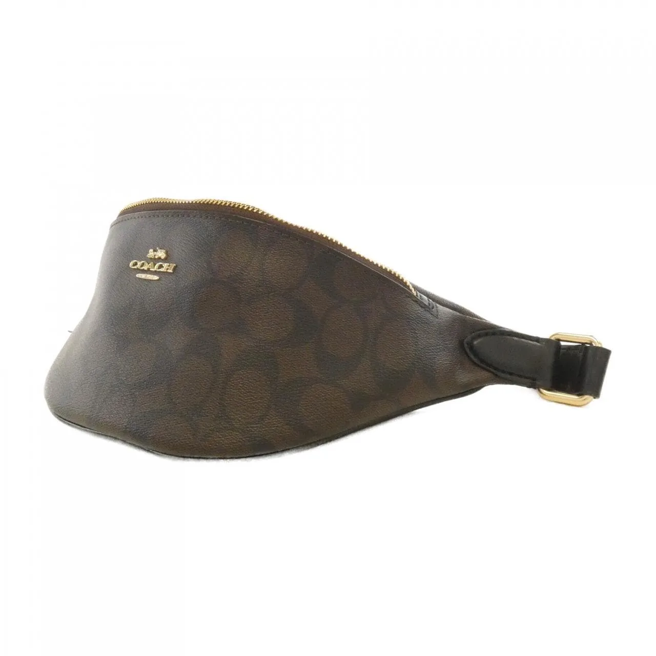 COACH F48740 Belt Canvas 棕色 帆布 中古品A - 縮圖 3