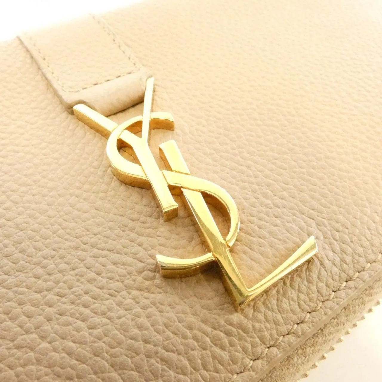 SAINT LAURENT 414570 B680J Wallet Beige Rank B - Thumbnail 4