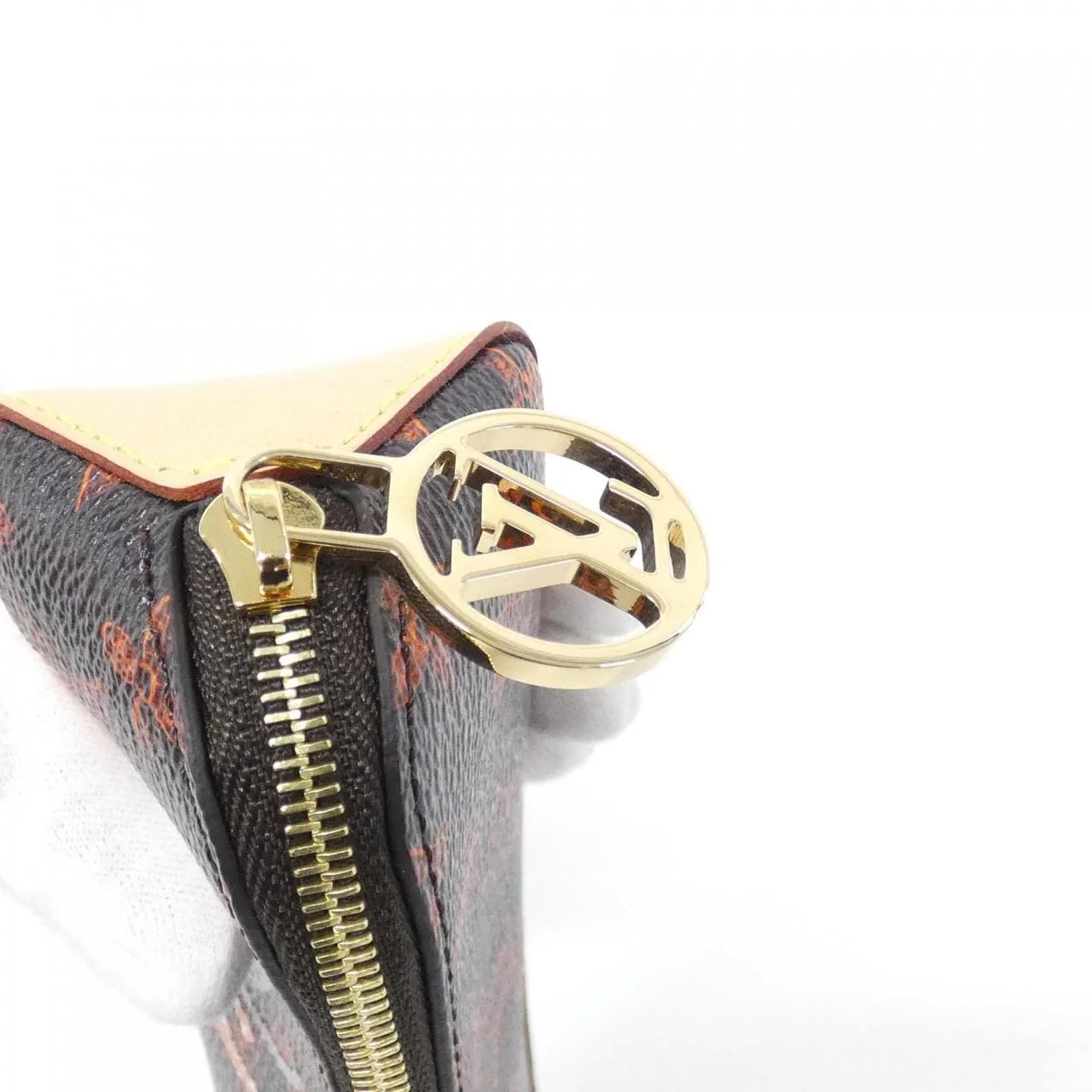 LOUIS VUITTON GI0357 Wallet Lambskin 棕色 羊皮 中古品A - 縮圖 5