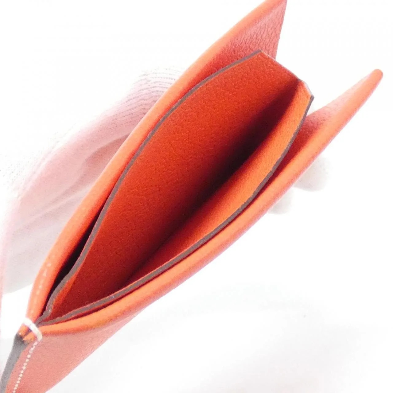 HERMES 084859CA Card Case 橙色 中古品A - 縮圖 5