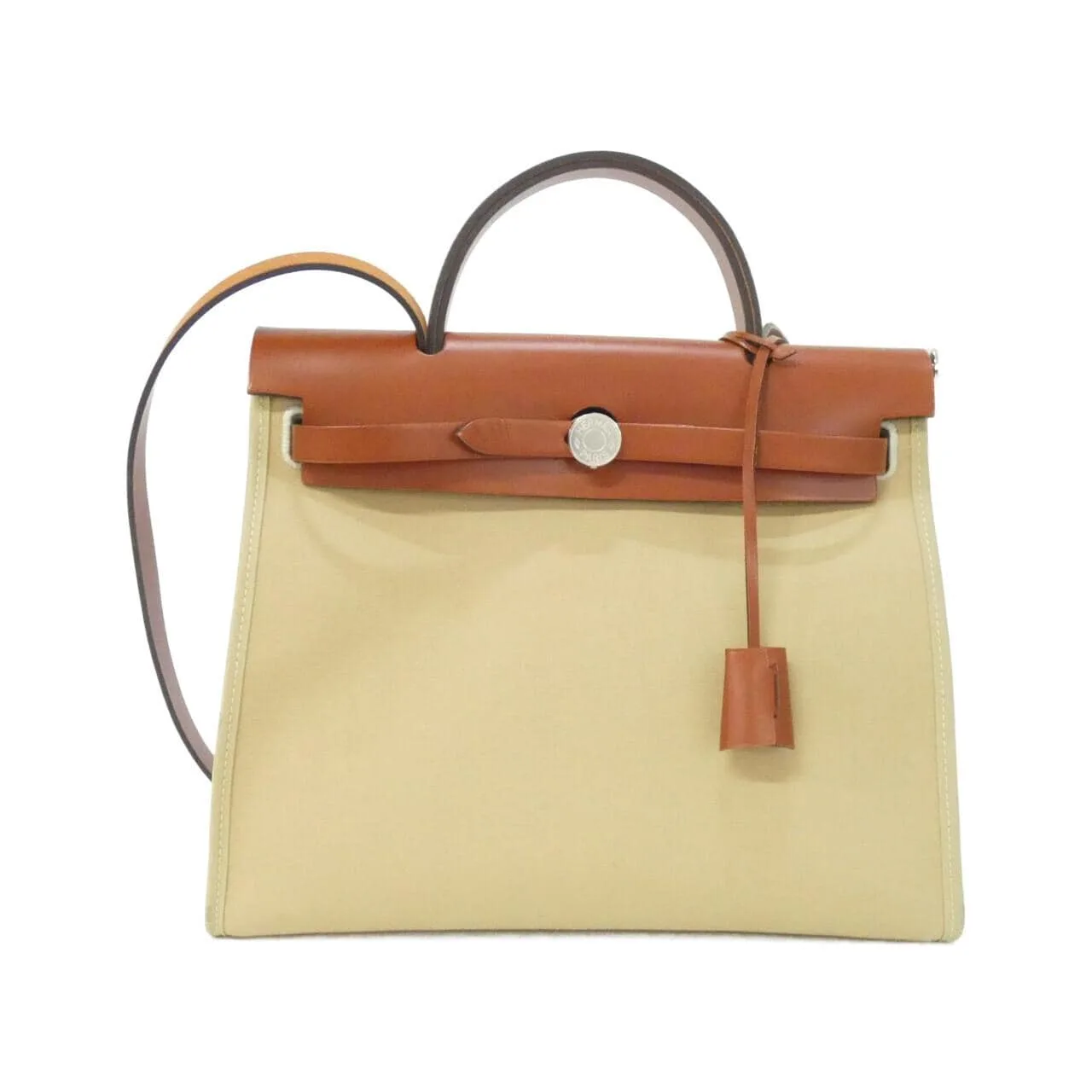 HERMES Herbag 060300CK Handbag Black