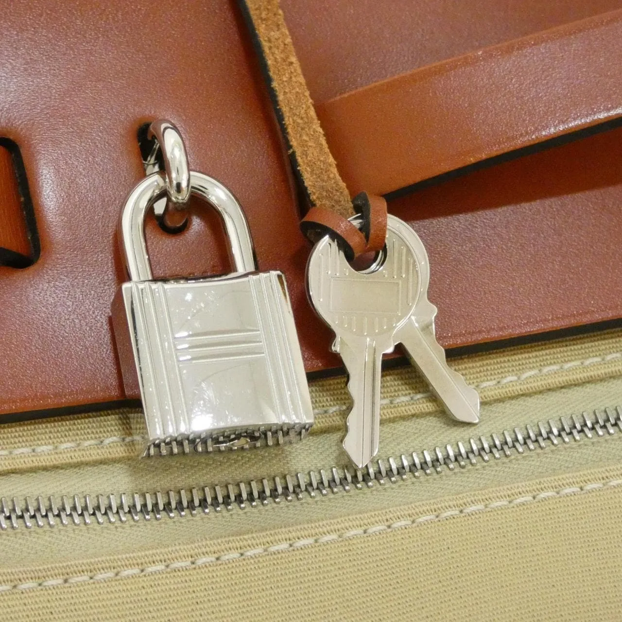 HERMES Herbag 060300CK Handbag Black Rank A - Thumbnail 8