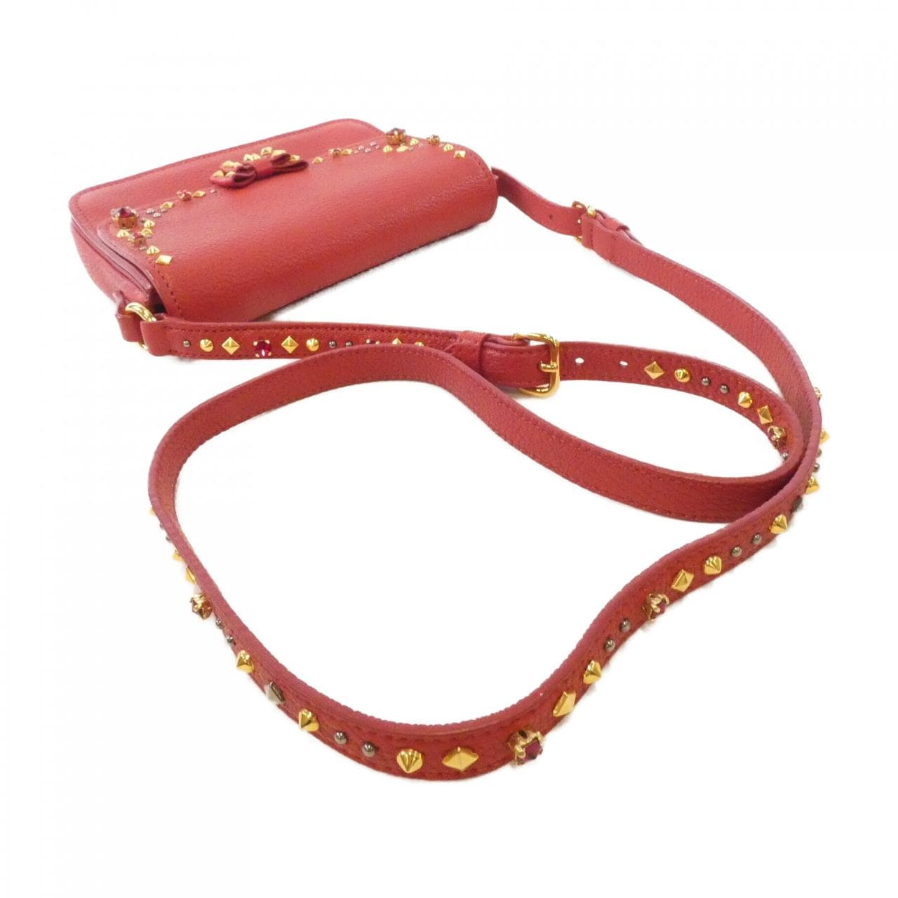 MIU MIU RT0512 Shoulder Bag Red Rank A - Thumbnail 4