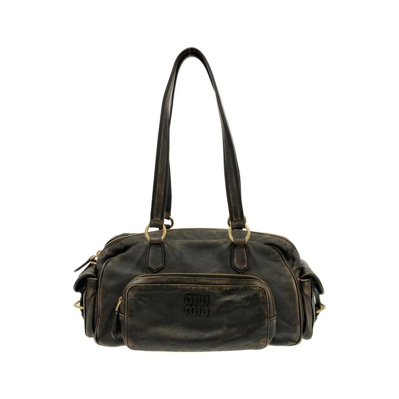 MIU MIU 5BB179 Handbag Leather Black