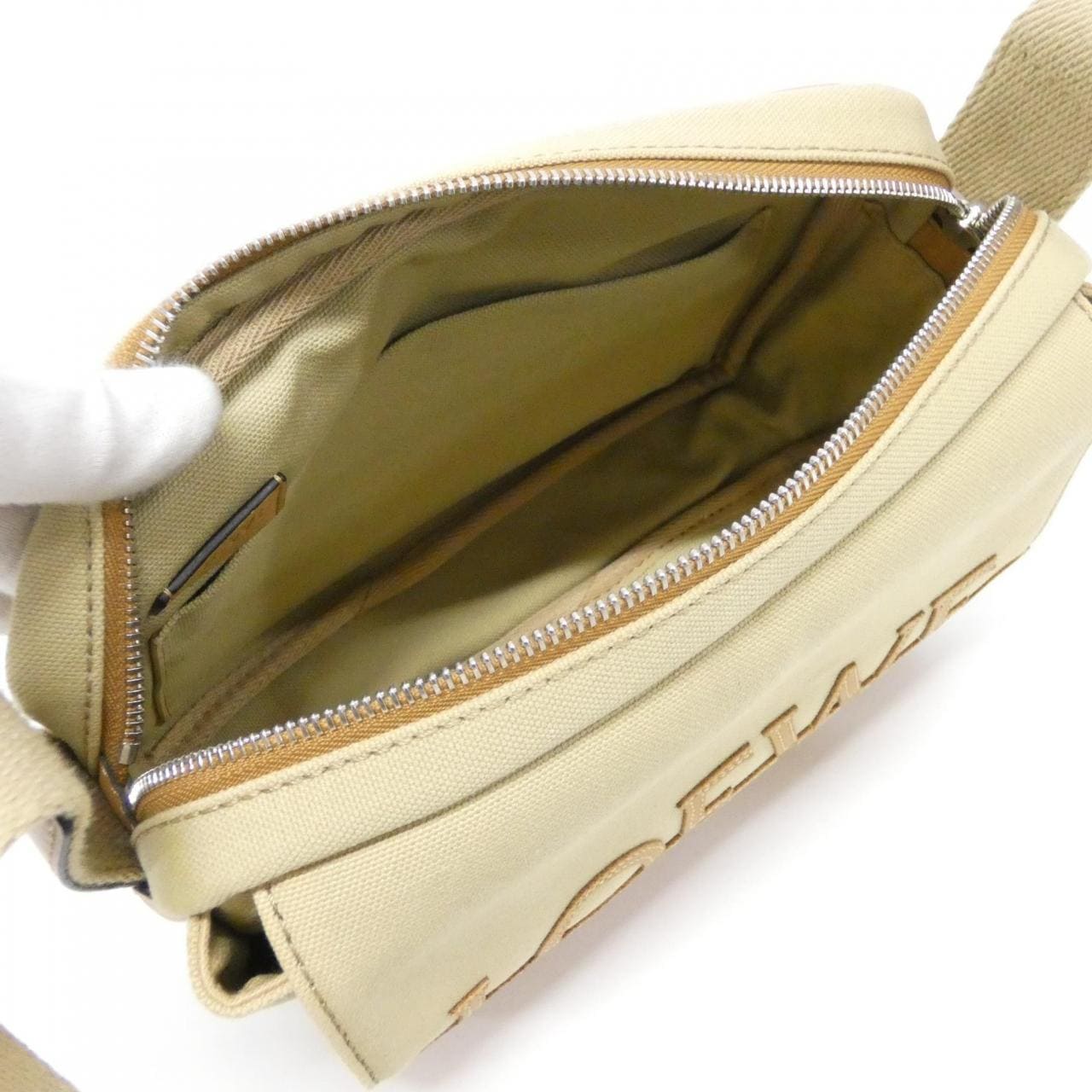 LOEWE B314A72X01 Shoulder Bag Canvas 黑色 帆布 中古品A - 縮圖 6