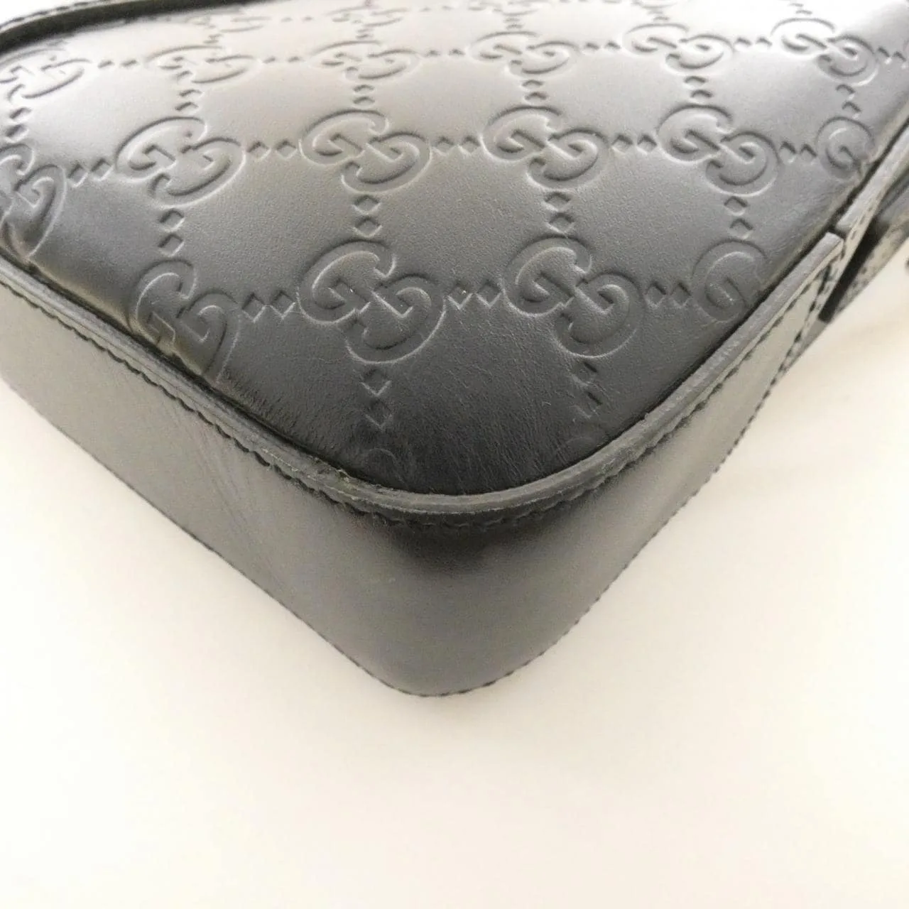 GUCCI 435322 CWCBN Handbag Leather Black Leather Rank B - Thumbnail 3