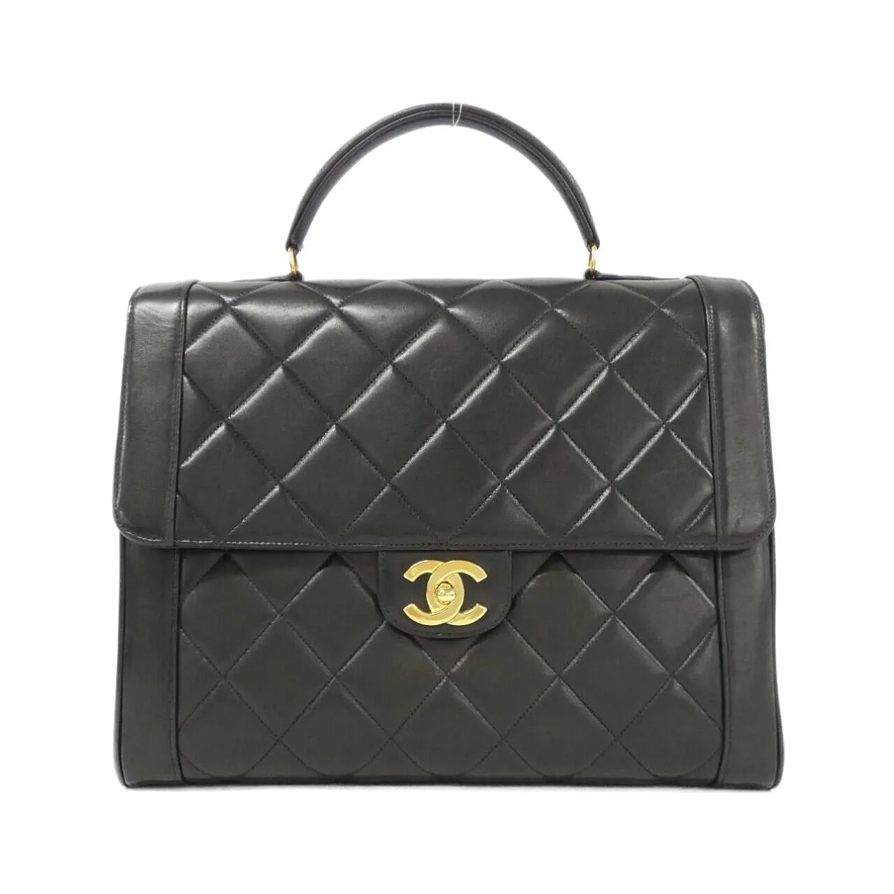 CHANEL Handbag Lambskin Black
