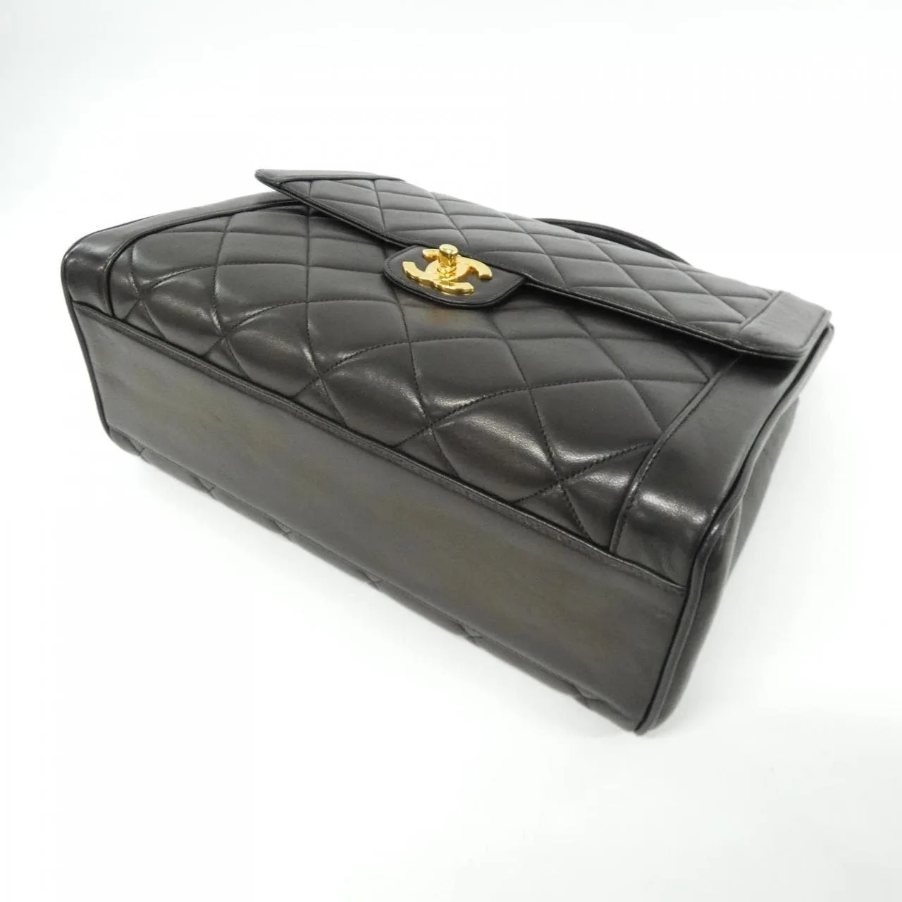 CHANEL Handbag Lambskin Black Lambskin Rank A - Thumbnail 3